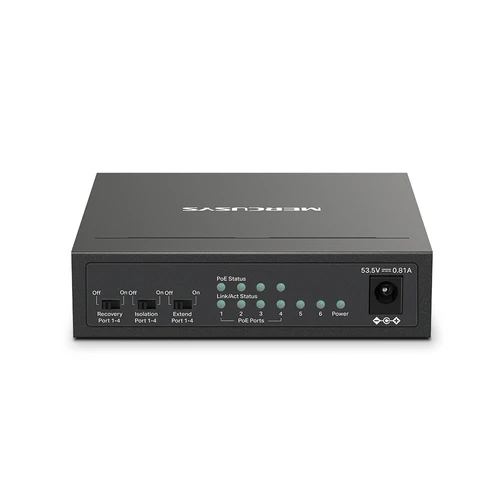 Mercusys MS106LP 6-Port 10/100Mbps Desktop Switch with 4-Port PoE+ - TL-MS106LP - Image 3