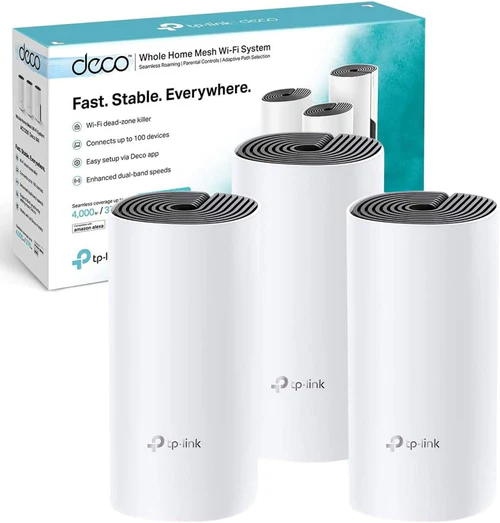 TP-Link Deco M4 AC1200 Whole Home Mesh Wi-Fi System (3 Pack) - TL-DECO M4