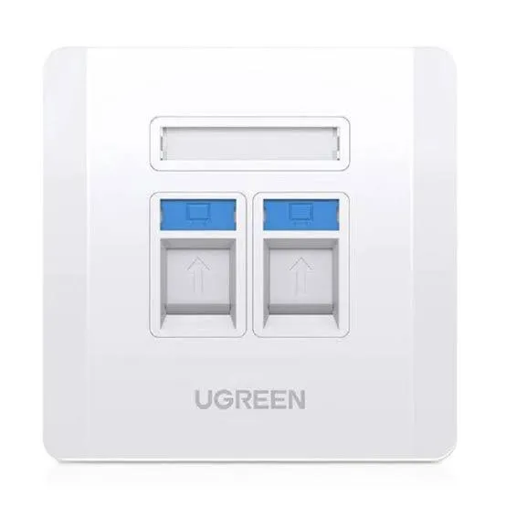 UGREEN Dual-Port Wall Plate - White - NW144 - UG-80182